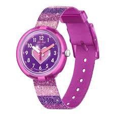 Kids will learn to tell the time and shine bright with the Stripy Glitter kids' watch! Its glittery strap and pink heart dial make for a chic and educational gift that they're sure to love!