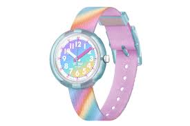 The LIQUID RAINBOW educational kid's watch is a great kid's gift for bright personalities who like to embrace the multicolored nature of life. Get kid's learning to tell the time with this fun kid's watch.