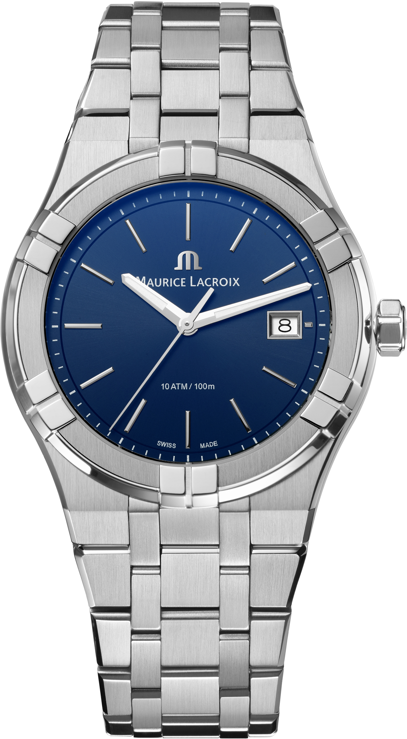 Het horloge heeft een quartz-uurwerk dat geplaatst is in een edelstalen kast. Op de blauwe wijzerplaat is analoge tijdsweergave zichtbaar. Aan de kast zit een zilverkleurige stalen horlogeband met een vouwsluiting.

Het quartz-uurwerk biedt u datum-aanduiding als tijdfunctie(s). De ronde horlogekast is 100m waterdicht en voorzien van een saffierglas.

Bijzonderheden

De schroefkroon van dit horloge garandeert een hogere mate van waterdichtheid. Ook wanneer het horloge al ouder is. Zo lang de schroefkroon is vastgedraaid, is het ook mogelijk om met dit horloge te watersporten.

Maurice Lacroix is een Zwitserse fabrikant die bekendstaat om zijn prachtige designs en hoogwaardige kwaliteit. De ongekende finesse en zorg waarmee de Maurice Lacroix-horloges en -uurwerken zijn ontwikkeld ziet u terug in ieder model. Vanaf de zeer luxe Masterpiece Collectie-modellen tot aan de quartz-horloges uit de Eliros-collectie, aan ieder model is duidelijk te zien hoeveel tijd en energie er in de horloges is gestoken. De moderne wijzerplaten, de schitterende afwerking van de kasten en banden, aan alles kunt u zien dat de horloges van het hoogste niveau zijn. Bouman Juwelen Culemborg is officieel dealer van Maurice Lacroix-horloges.

Kastmaat: 40 mm
Kastdikte: 9
Bandbreedte: 24
Waterdichtheid: 10 ATM / 100 Meter / 330 Feet

