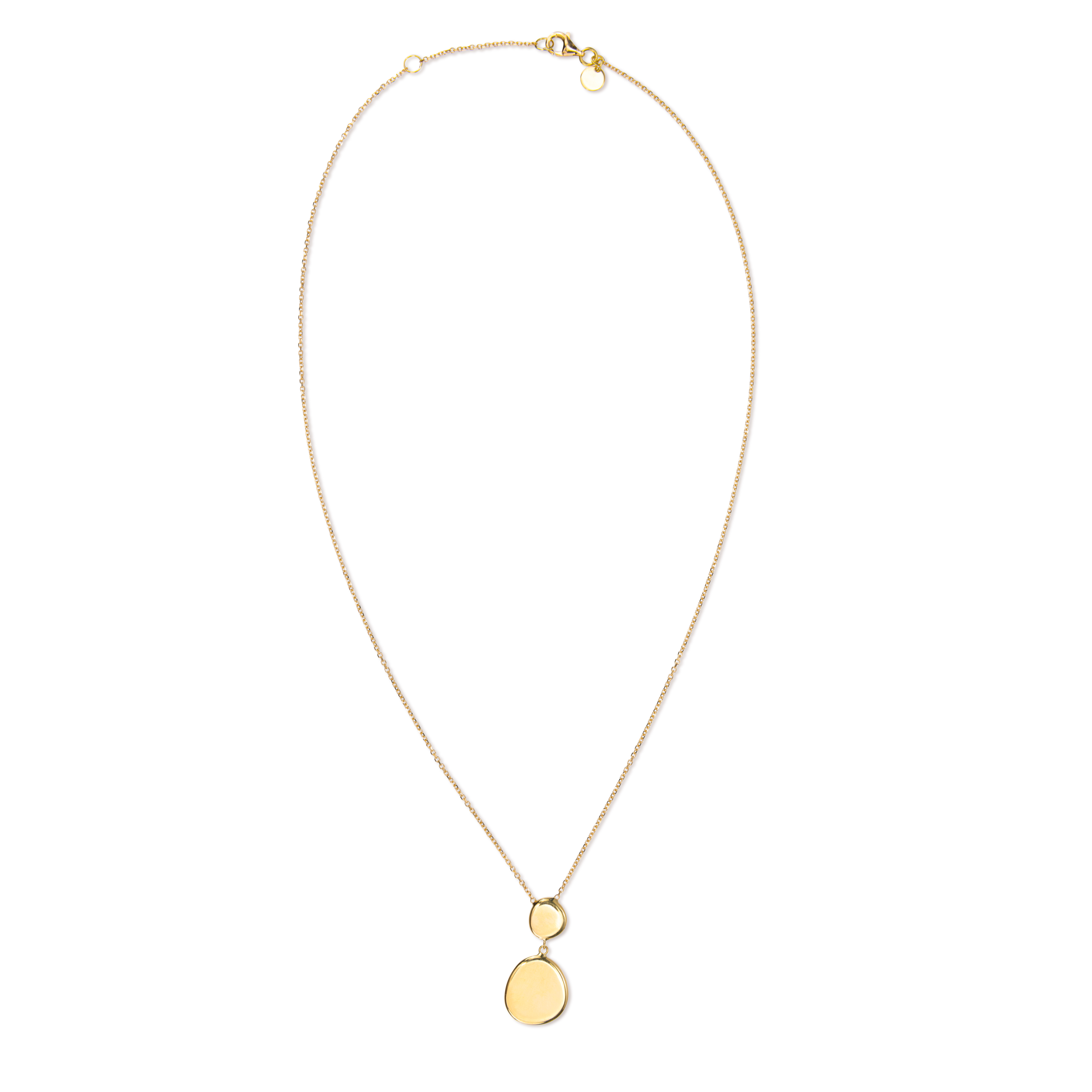 Dit is een collier van het merk Italo Bottene gemaakt voor dames. onderste hanger is mat  in 18 karaat geel goud. 