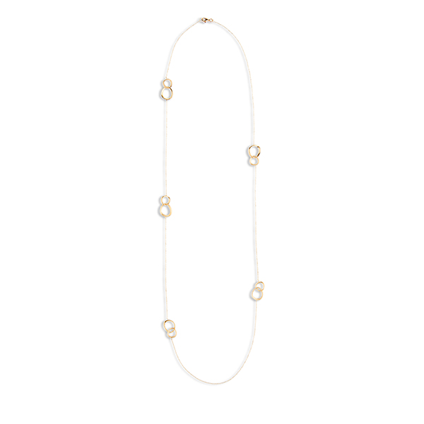 Dit is een collier van het merk Italo Bottene gemaakt voor dames. 18 karaat geel goud 90cm lang