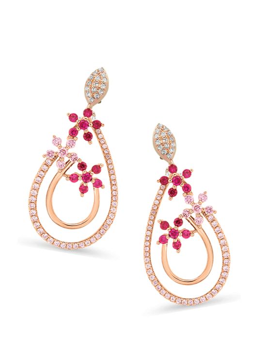 Oorringen in rose zilver van het merk Silver Rose 