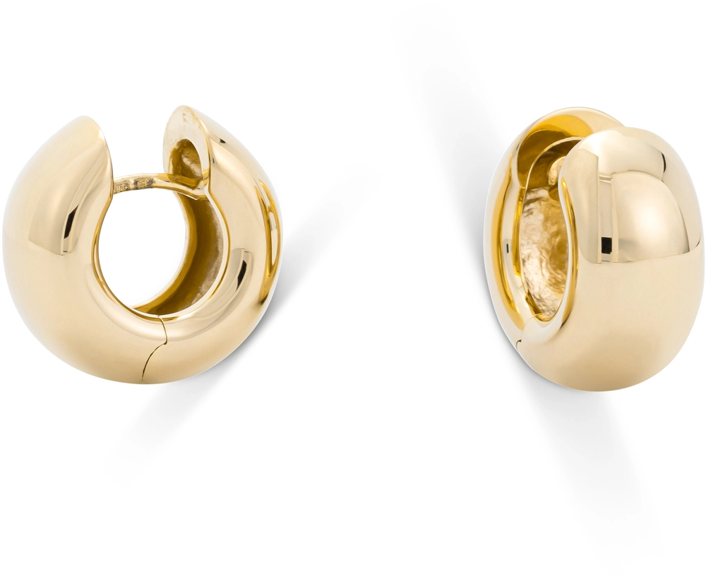 Dit zijn prachtige gouden creolen van 14-karaats geelgoud. Met een indrukwekkende breedte van 8.4 mm zijn ze een stijlvolle blikvanger. Deze gouden oorringen passen perfect bij zowel formele als alledaagse looks. Draag ze als statement-stuk bij opgestoken haar voor een elegante uitstraling.