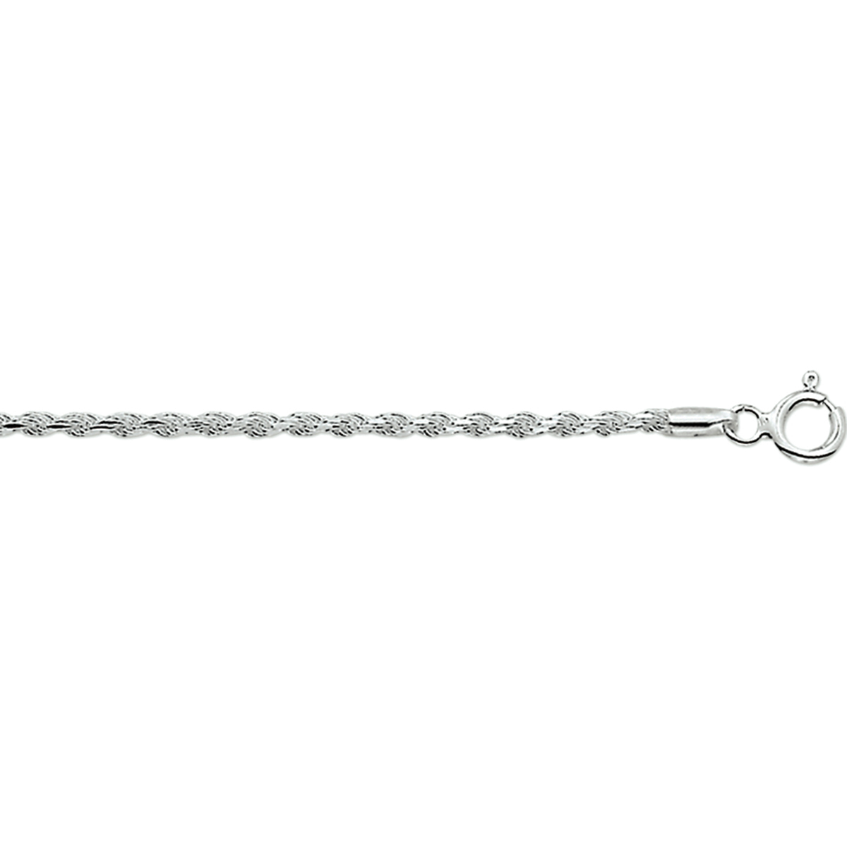 925 Zilveren lengte artikel met koord schakel. De schakelbreedte is 1.9mm.