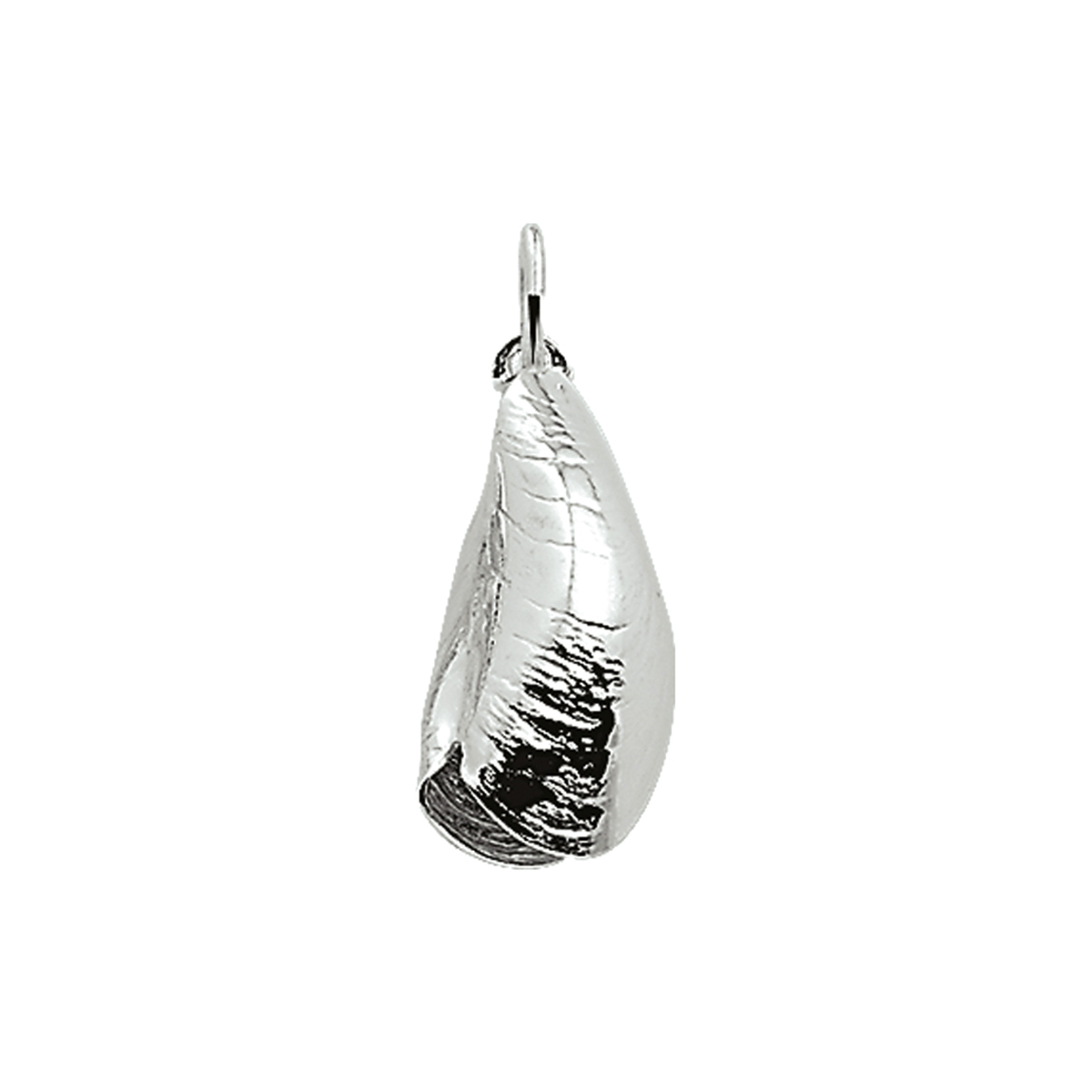hanger mossel zilver wit
