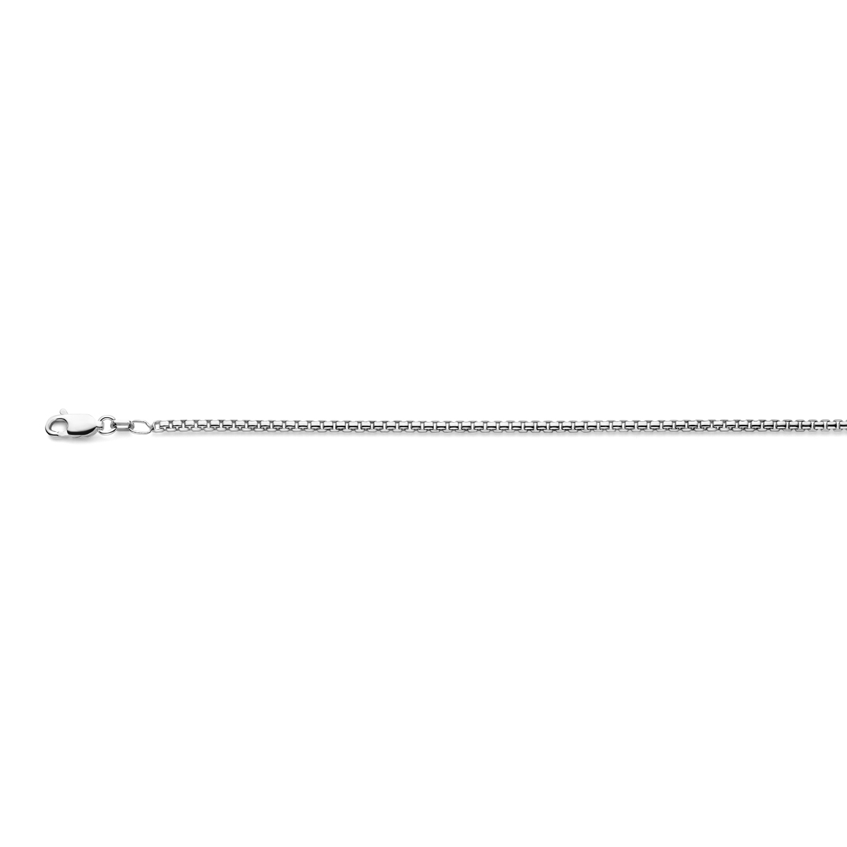 Zilveren collier met venetiaanse schakel. De schakelbreedte is 2.0mm.