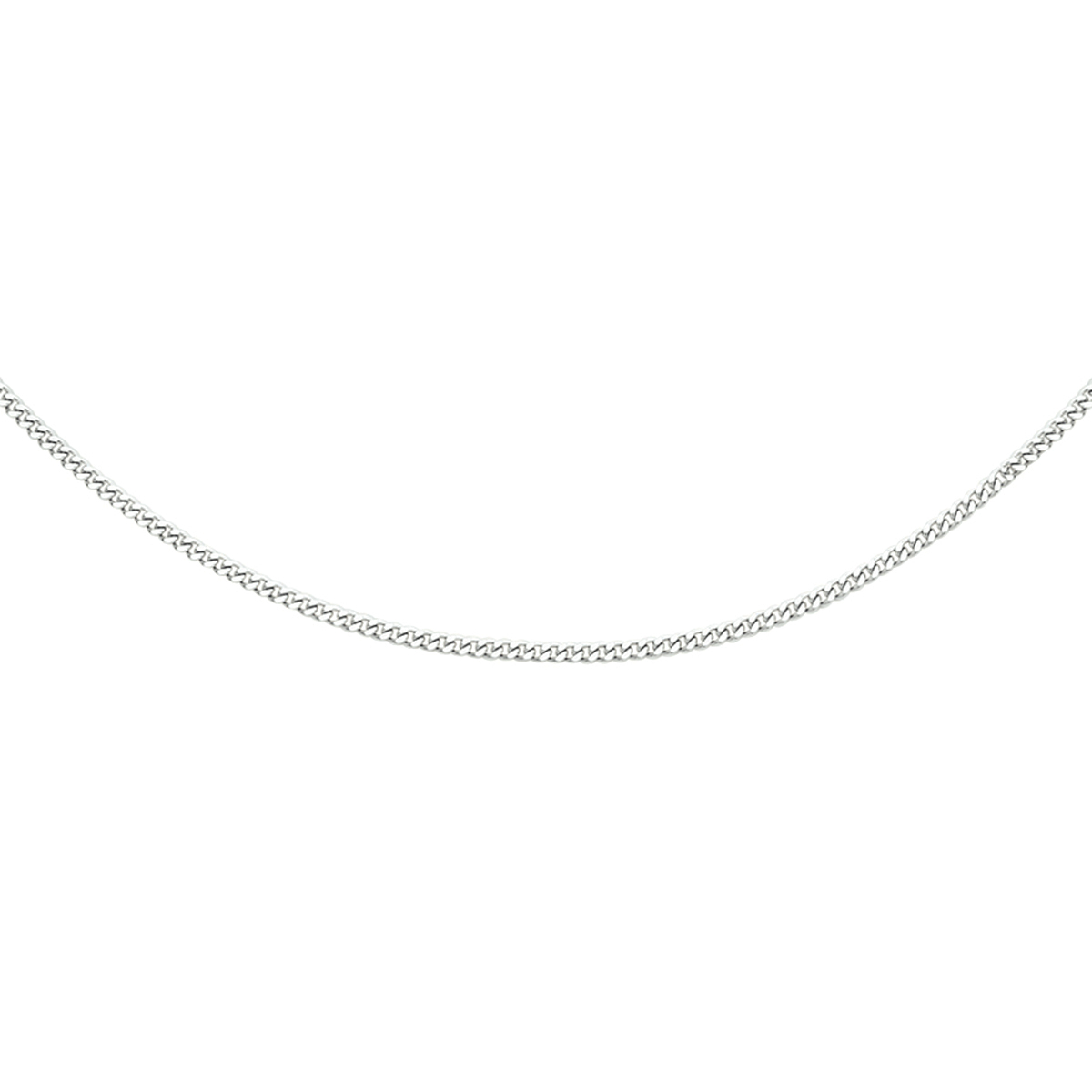 Zilveren gourmette collier, 4-zijdes geslepen, met een draaglengte van 41cm en een extensie van 4cm. Uitgevoerd met een karabijn sluiting. De schakelbreedte is 1.6mm.