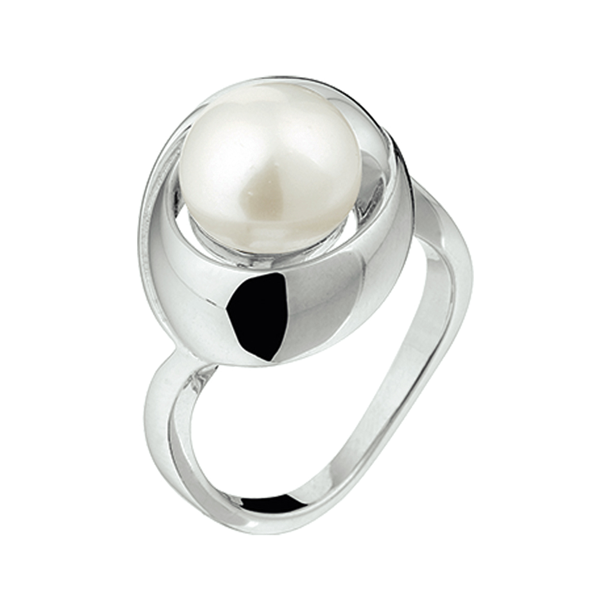 De zilveren damesring met zoetwaterparel, modelnummer 1310859, heeft een maat van 56. Deze rhodium-geplateerde ring straalt in zilverkleur met een glanzende afwerking en een breedte van 16,5 mm. Draag hem solo of in combinatie met andere sieraden voor een elegante touch aan elke outfit.