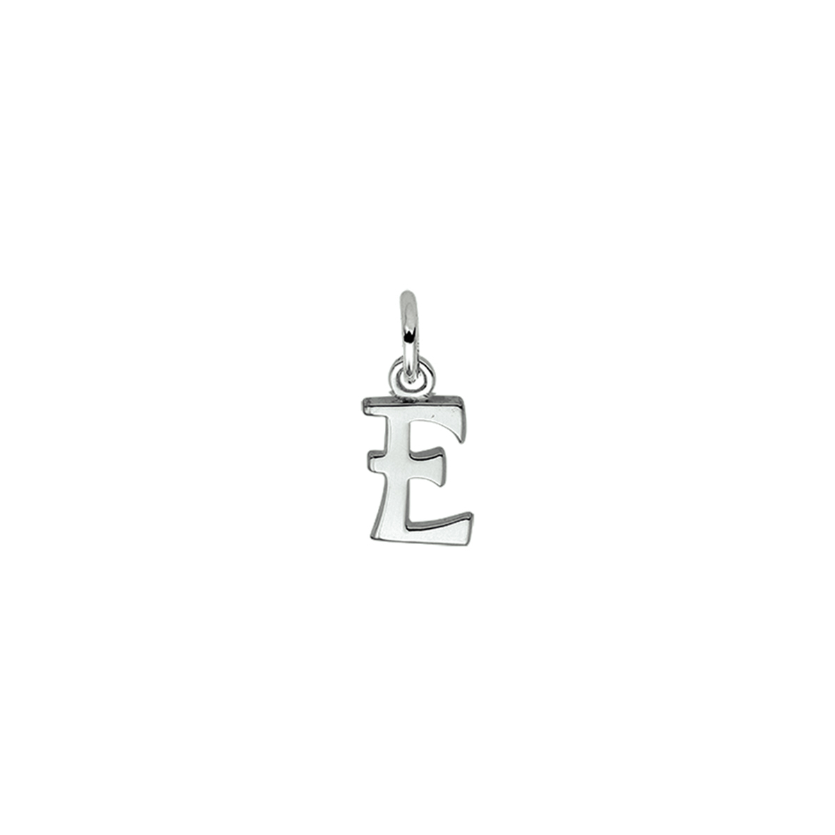 De Hanger letter E met modelnummer 1321847 is een verfijnde hanger in de categorie 'Jewel'. Gemaakt van rhodium-plated materiaal, weegt hij 0,5 gram. De hanger is 12,5 mm hoog en 7,5 mm breed, met een glanzende afwerking. Perfect te dragen aan een ketting voor een subtiele en elegante look.