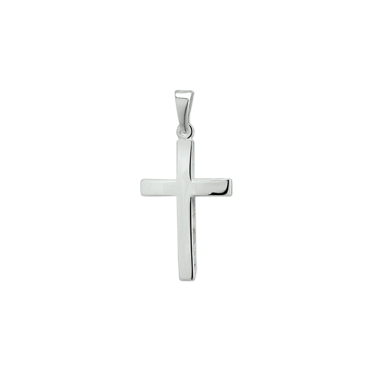 De Zilveren Hanger Kruis is een verfijnde zilverkleurige bedel, gemaakt van rhodium-plated materiaal. De hanger is 24 mm in hoogte en 14 mm in breedte. Met zijn glanzende afwerking is het perfect als elegant accent voor aan een ketting of armband. Draag het als subtiele eyecatcher elke dag.