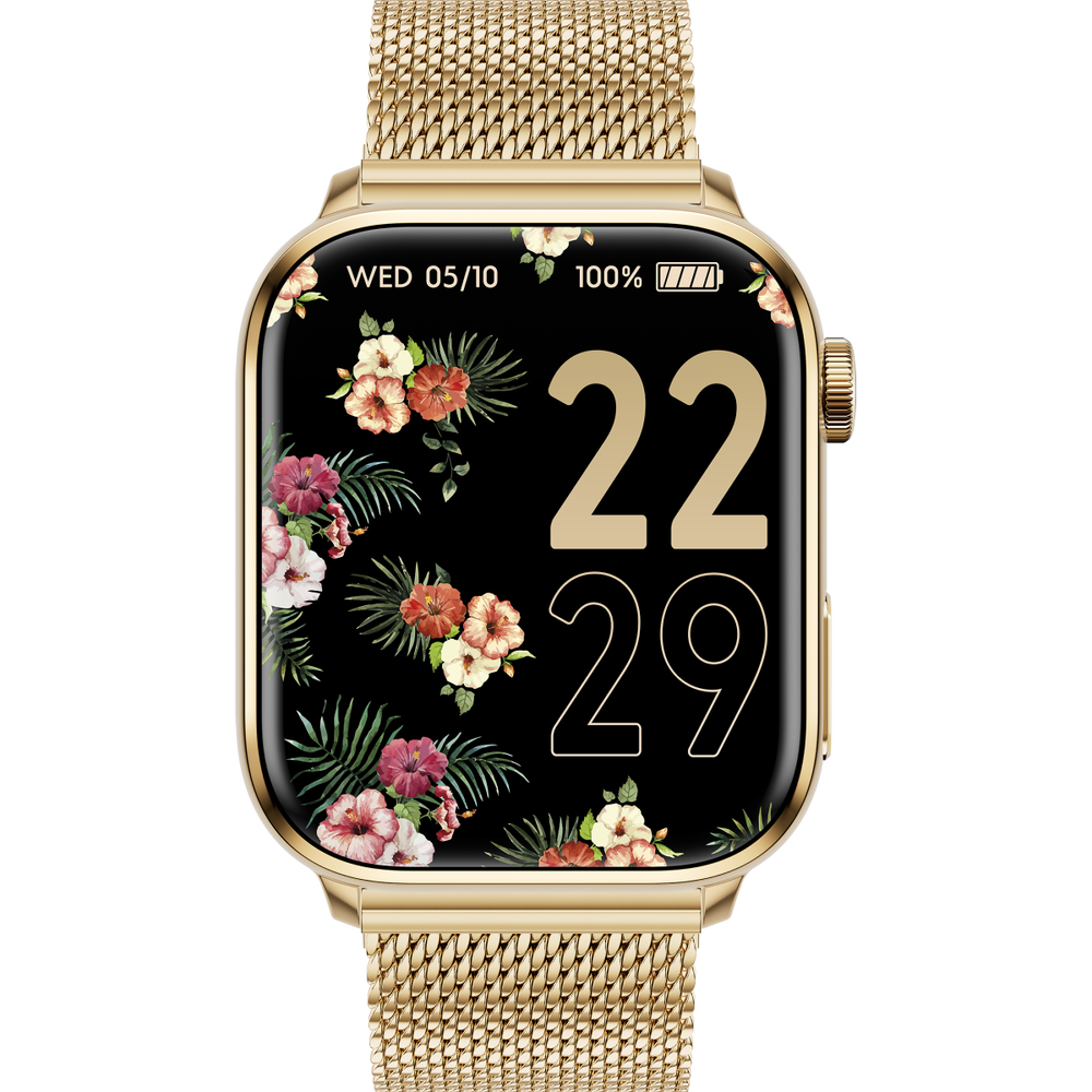 Op zoek naar een stijlvol horloge met de nieuwste technologie? Dan is de ICE WATCH SMART 2.0 in goud met een Milanese band de perfecte keuze voor jou! Dit horloge combineert een elegant design met handige smartwatch functies, waardoor je altijd connected blijft en er tegelijkertijd modieus uitziet.

De ICE WATCH SMART 2.0 heeft een digitale tijdaanduiding en wordt aangedreven door een betrouwbaar quartz uurwerk. Met een diameter van 38 mm en een hoogte van 12 mm heeft dit horloge een comfortabele pasvorm en past het perfect om elke pols. De rechthoekige behuizing is goudkleurig en gemaakt van duurzaam aluminium, wat zorgt voor een luxe uitstraling. De zwarte wijzerplaat is goed leesbaar en beschermd door mineraalglas.

De goudkleurige Milanese band van roestvrij staal voegt een vleugje glamour toe aan dit horloge en zorgt ervoor dat het comfortabel om de pols zit. De ICE WATCH SMART 2.0 heeft geen datumweergave, maar beschikt wel over een waterdichtheid van IP 68, waardoor je het horloge zonder zorgen kunt dragen tijdens het zwemmen of douchen.

De druksluiting zorgt ervoor dat het horloge veilig om je pols blijft zitten en gemakkelijk te openen is wanneer dat nodig is. Als officieel Ice Watch verkooppunt kunnen wij garanderen dat dit horloge van hoge kwaliteit is en voldoet aan de verwachtingen van zelfs de meest veeleisende klanten.

Kortom, de ICE WATCH SMART 2.0 in goud met een Milanese band is een must-have accessoire voor iedereen die op zoek is naar een combinatie van stijl en functionaliteit. Bestel vandaag nog en geniet van de vele voordelen die dit prachtige horloge te bieden heeft!