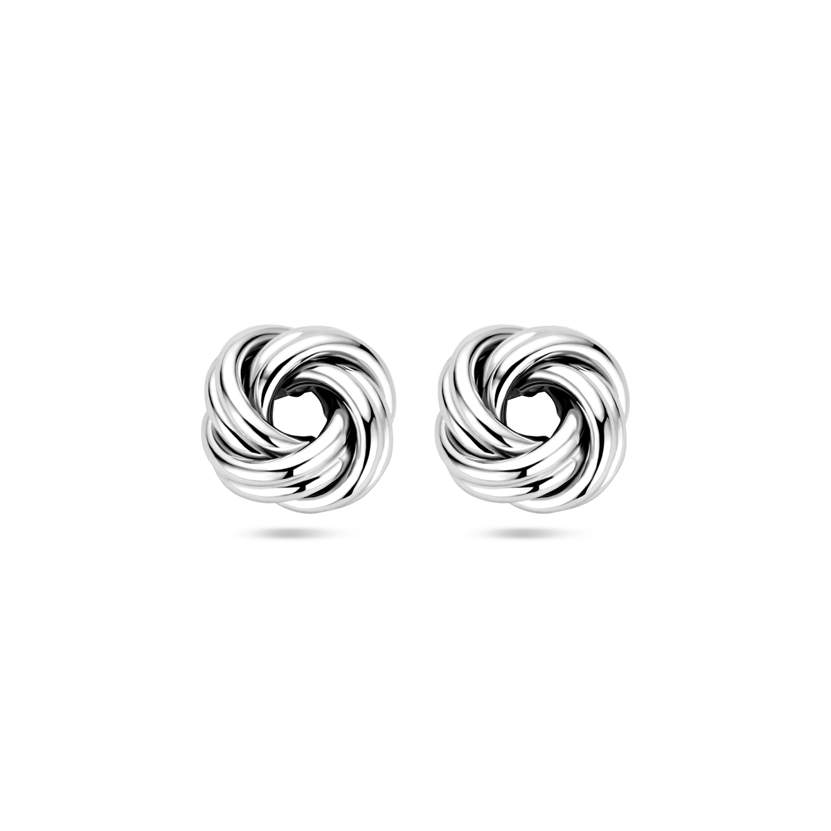 Gerhodineerd 925 zilveren oorknoppen met een diameter van 9.5mm.