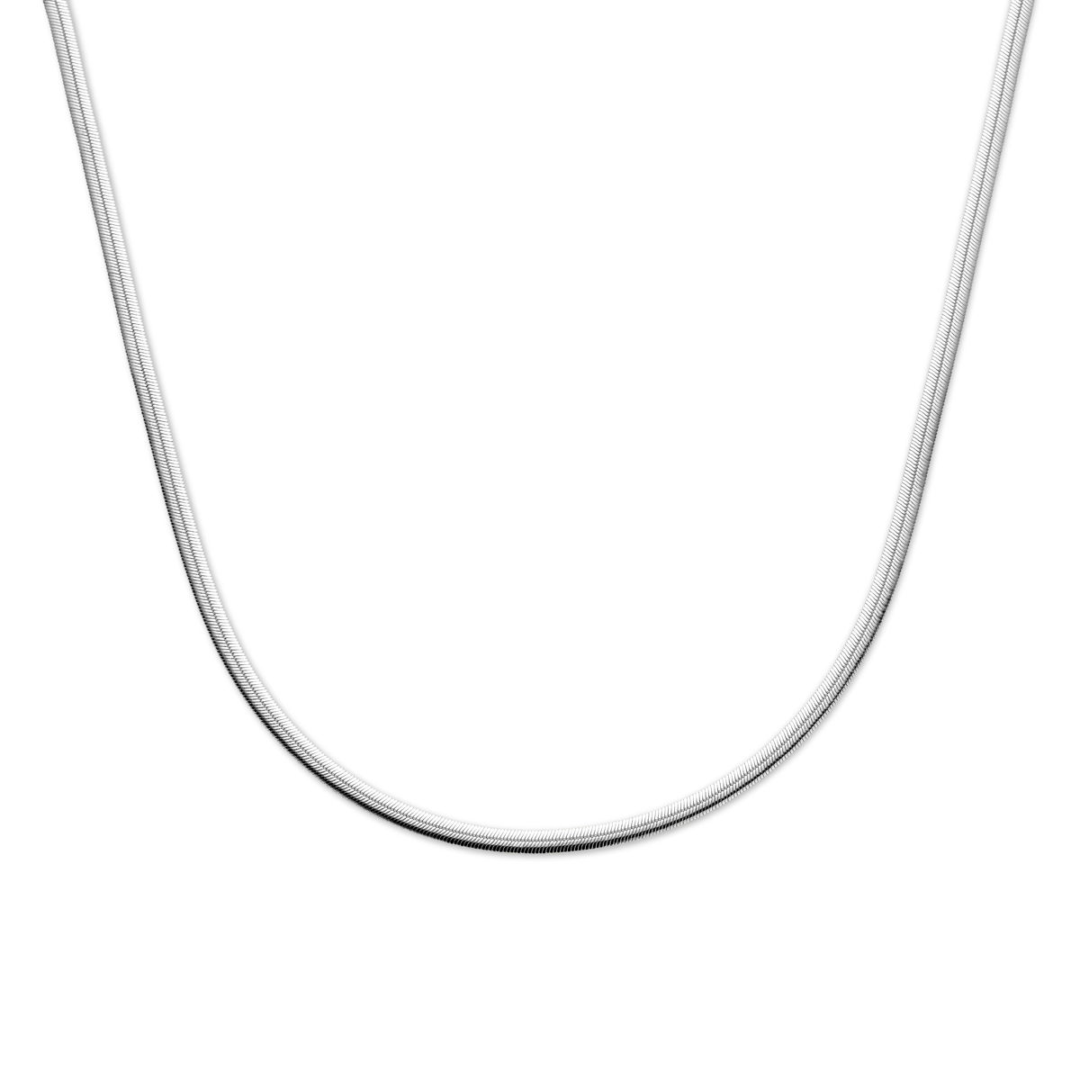 Gerhodineerd 925 zilveren collier uitgevoerd met een gourmette schakel van 4mm. Het collier heeft een draaglengte van 40cm met 4cm extensie.