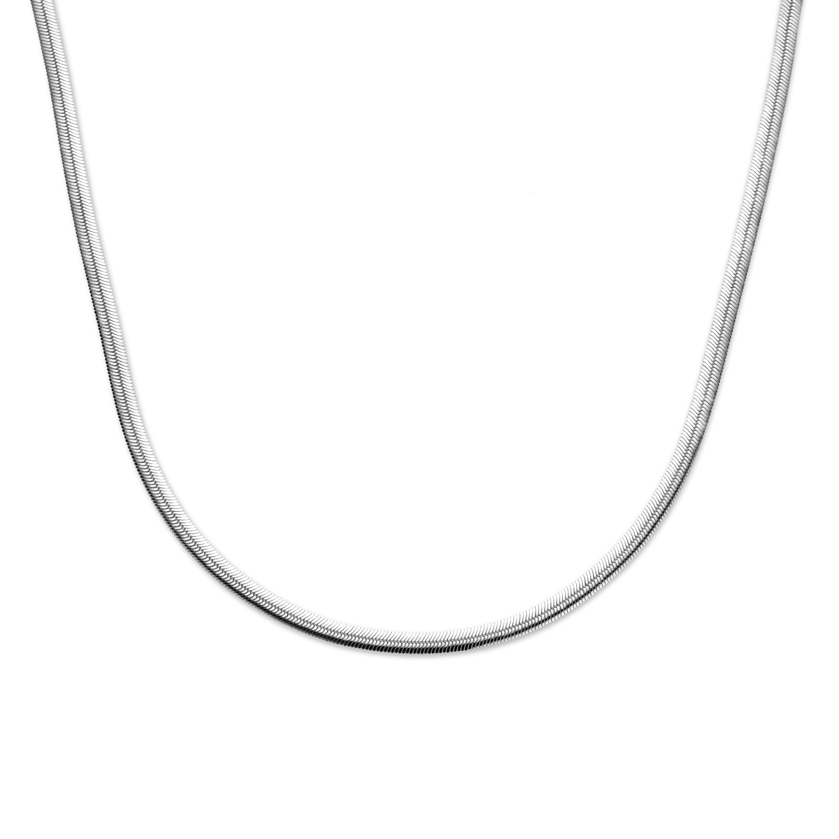Gerhodineerd 925 zilveren collier uitgevoerd met een gourmette schakel van 4.6mm. Het collier heeft een draaglengte van 40cm met 4cm extensie.