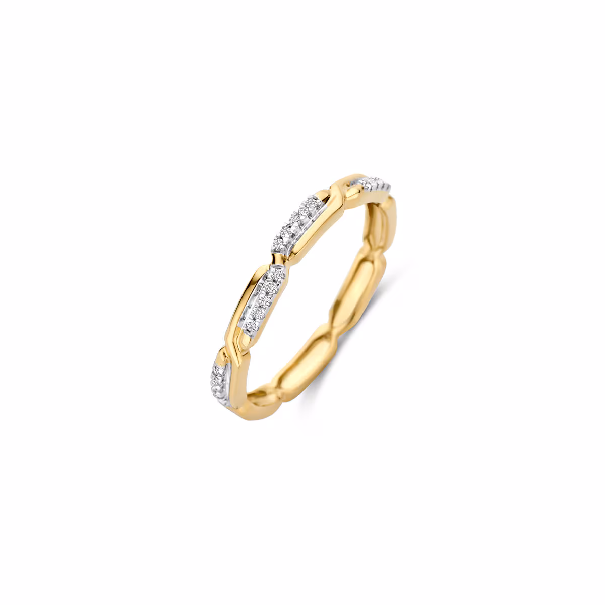 Blush ring goud 14k met zirkonia steentjes