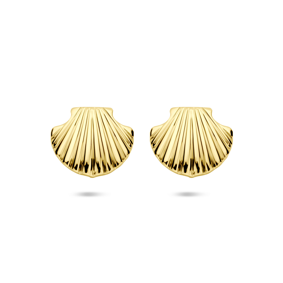 Verguld op 925 zilveren oorknoppen met een afmeting van 11x12mm. Geen garantie op de plating.
