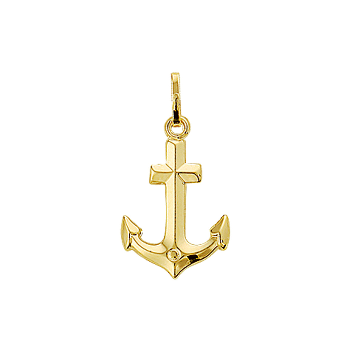 De Gouden Anker Hanger modelnummer 4002157 is een prachtige gouden hanger. Met een gewicht van 0,43 gram en afmetingen van 14,5 x 11 mm straalt deze hanger elegantie uit. De gouden kleur en glans maken het een perfecte aanvulling op elke ketting. Draag het aan een fijne gouden ketting voor een klassieke uitstraling.