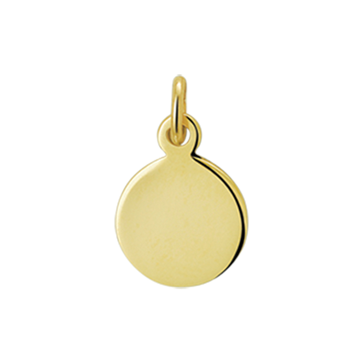 gouden hanger, rond plaatje 8,5mm