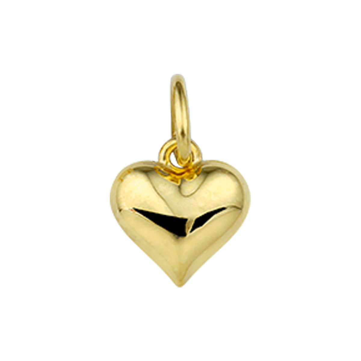 Geelgouden hanger met een hart.