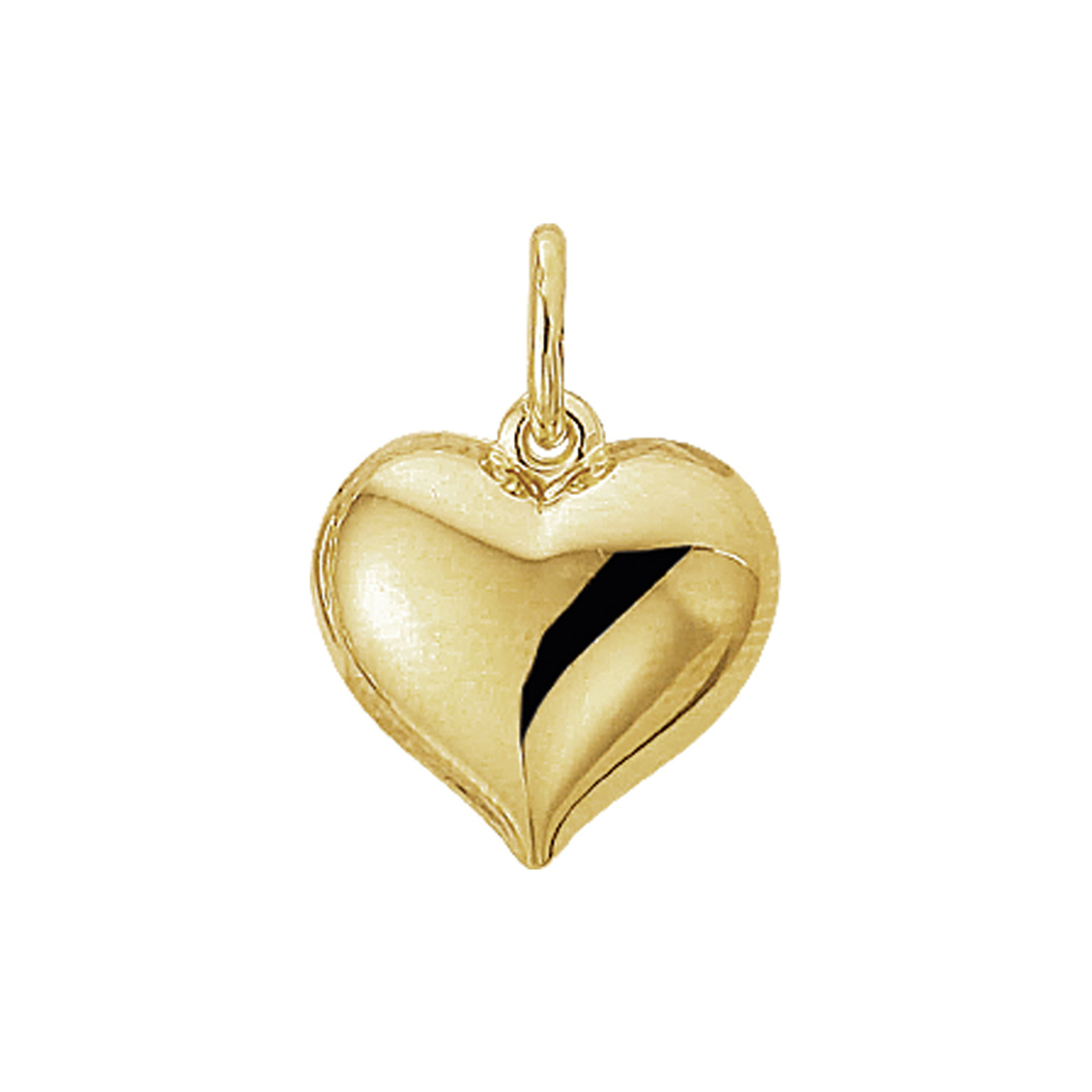 Geelgouden hanger met een hart.