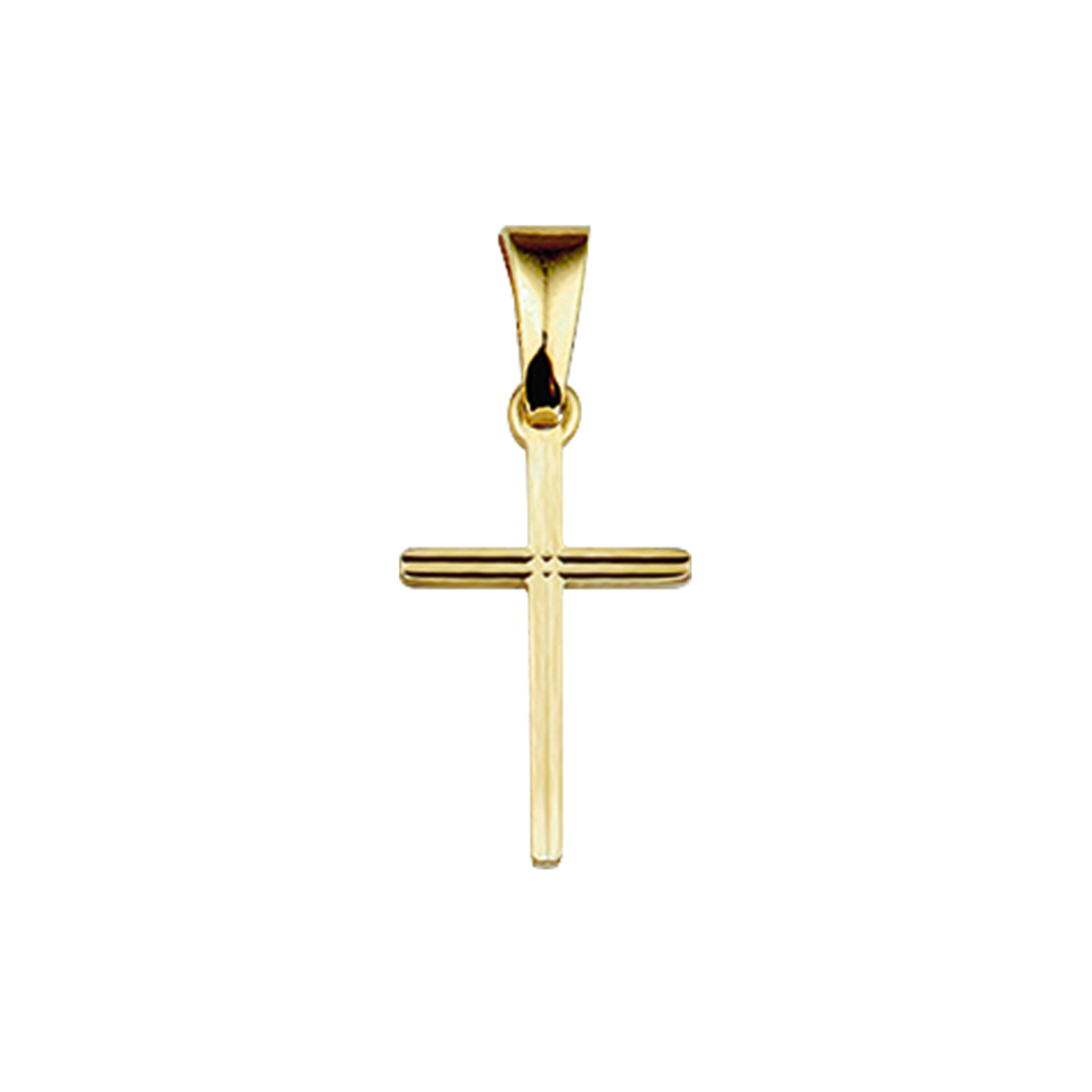 hanger kruis gediamanteerd 14K geelgoud