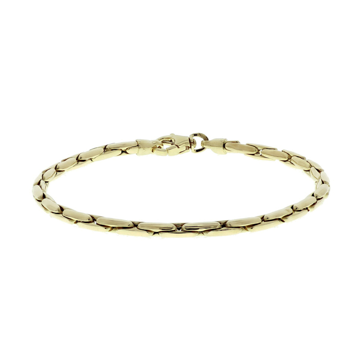 Geelgouden cardano armband. De schakelbreedte is 3.0mm.