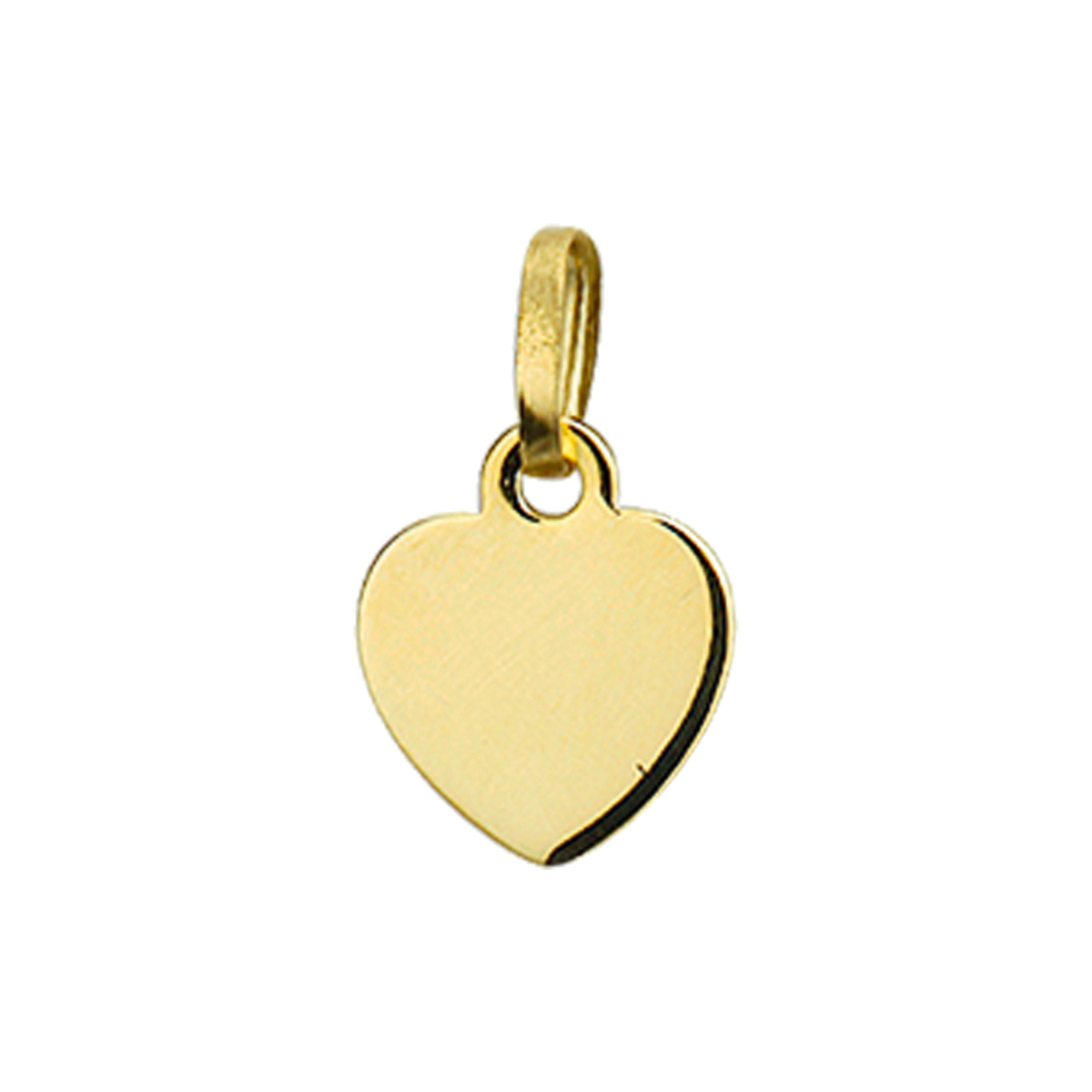 De Geelgouden 14Karaat Hart Hanger is een elegante gouden bedel in hartvorm. Met een gewicht van 0,43 gram, een hoogte van 8 mm en een breedte van 8,5 mm, straalt deze glanzende goudkleurige hanger verfijning uit. Perfect als charm aan een armband of ketting voor een subtiele, romantische touch aan elke outfit. 
