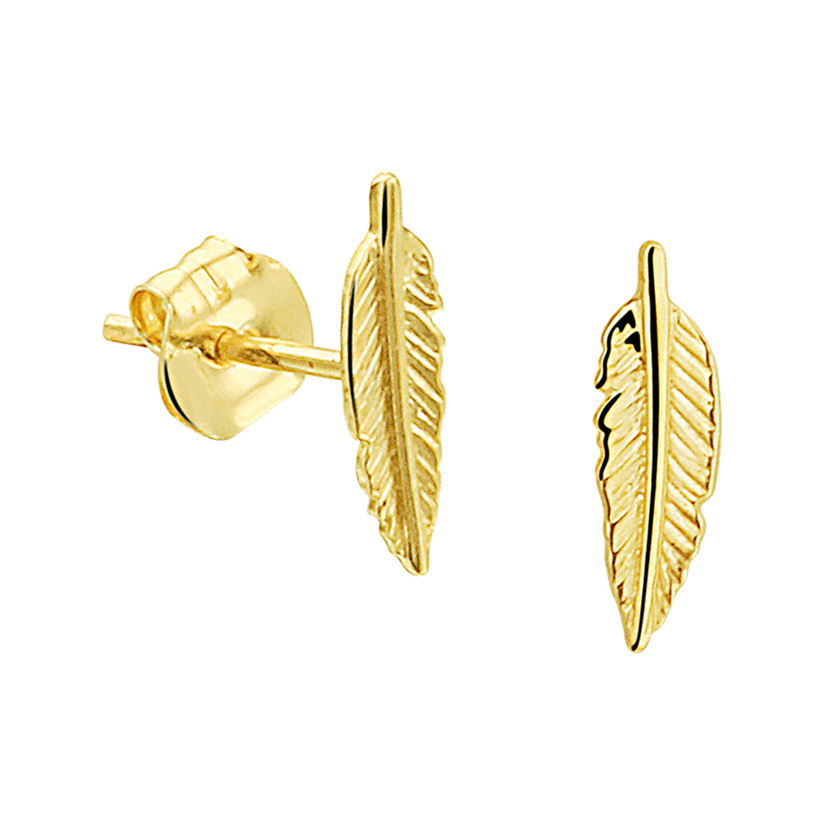 Beschrijving: Geelgouden oorknoppen in de vorm van een veer met een afmeting van 9.5x3.0mm. Uitgevoerd met een stevige poussette sluiting.
Doelgroep: dames
Breedte: 3 mm
Hoogte: 9.5 mm