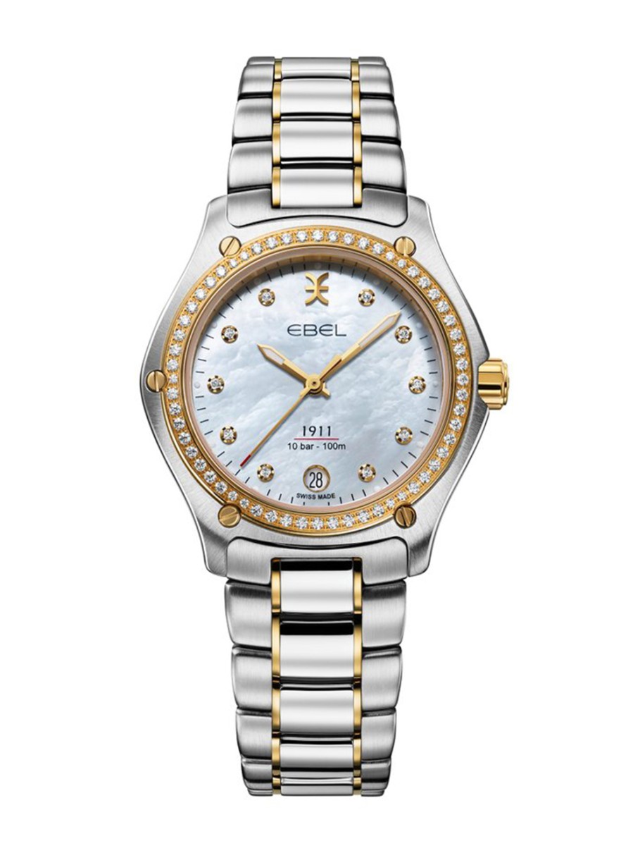ebel 1911 ladies 34 mm1216582 parelmoer wijzerplaat 