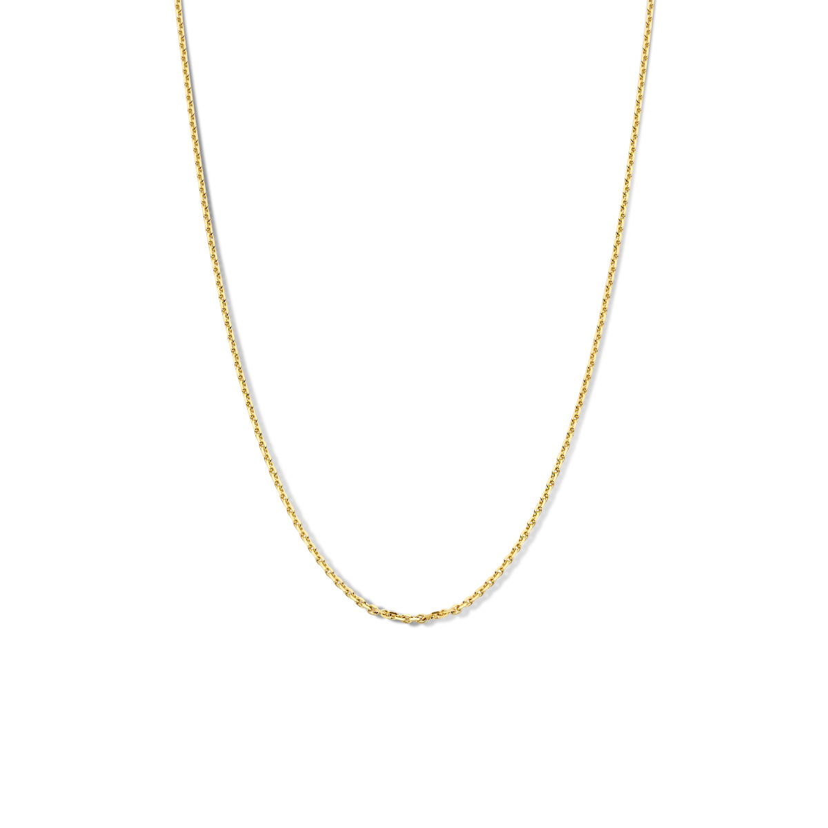 14k Geelgouden collier met een anker schakel van 2.0mm en een karabijn sluiting.