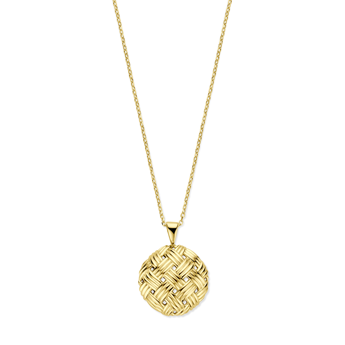 14k Geelgouden collier met draaglengtes van 42-44cm. Het collier heeft een schakelbreedte van 1.4mm en is uitgevoerd met karabijnsluiting.