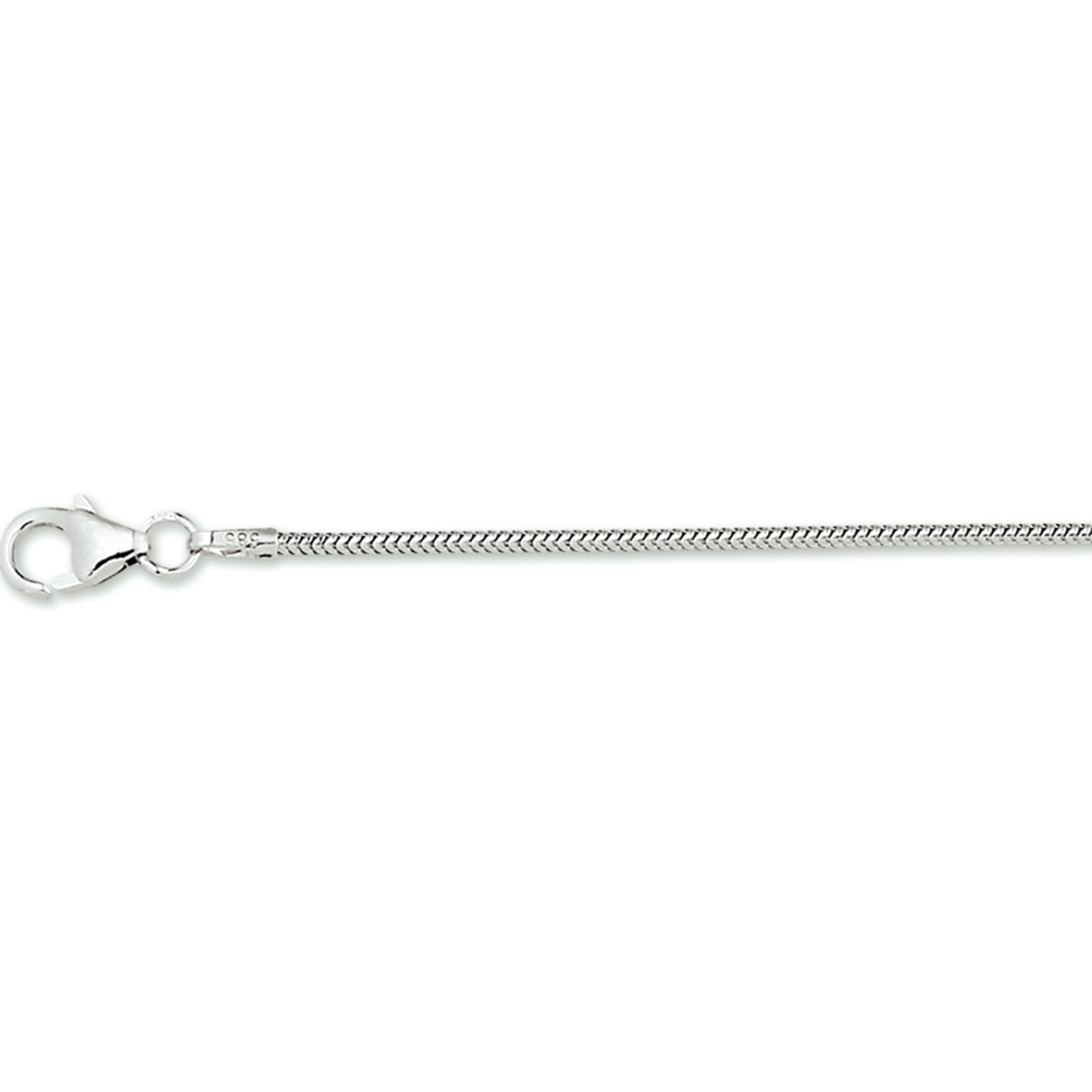 Dit witgouden slang collier is een verfijnde gouden ketting. Dit sieraad weegt 3,7 gram en heeft een breedte van 1,2 mm. Perfect voor zowel dagelijkse als speciale gelegenheden. Combineer het met een elegante jurk of een casual outfit voor een chique touch. Deze ketting voegt subtiele verfijning toe aan elke look.