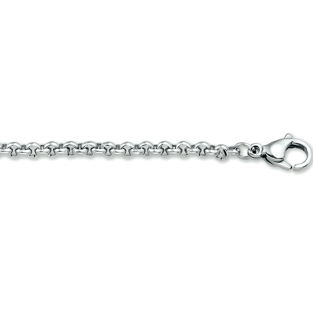 Stalen collier met jasseron schakel. De schakelbreedte is 3.0mm.