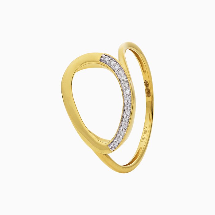 Eclat geelgouden ring 0.06ct G-SI mt 17.5 | R2024/22