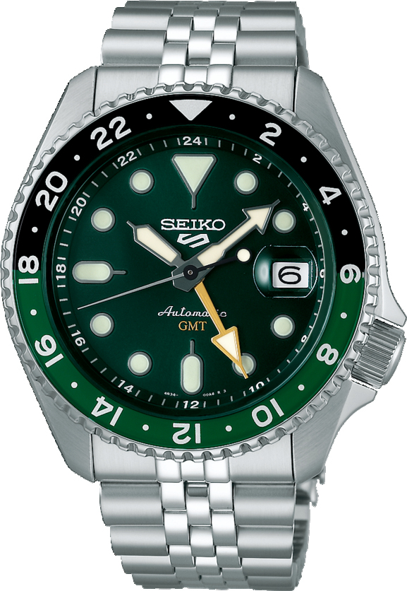Dit is een herenhorloge van het merk Seiko. Het is een analoog horloge gemaakt van staal. De diameter van de kast is 42.5 mm en de kast is 13.6 mm dik.
De verdere specificaties van het horloge zijn als volgt:
Kastvorm: rond
Kastkleur: zilverkleurig
Kastmateriaal: staal
Bandbreedte: 22 mm
Bandlengte: 272.5 mm
Sluiting: vouwsluiting met drukker
Wijzerplaatkleur: groen
Glassoort: hardlex mineraal glas
Waterdichtheid: 10 ATM
Techniek: automaat