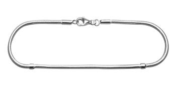 Zilveren armband voor Pandora bedels Lengte 19 cm, karabijn slot