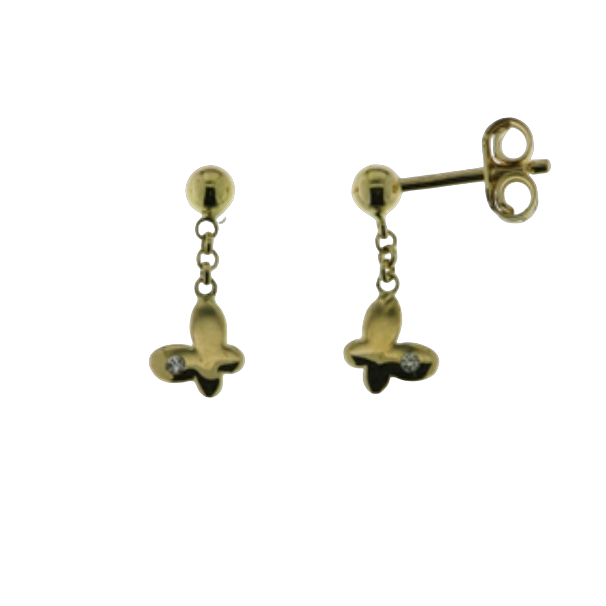 Naiomy Gold oorslingers voor kinderen met vlinders