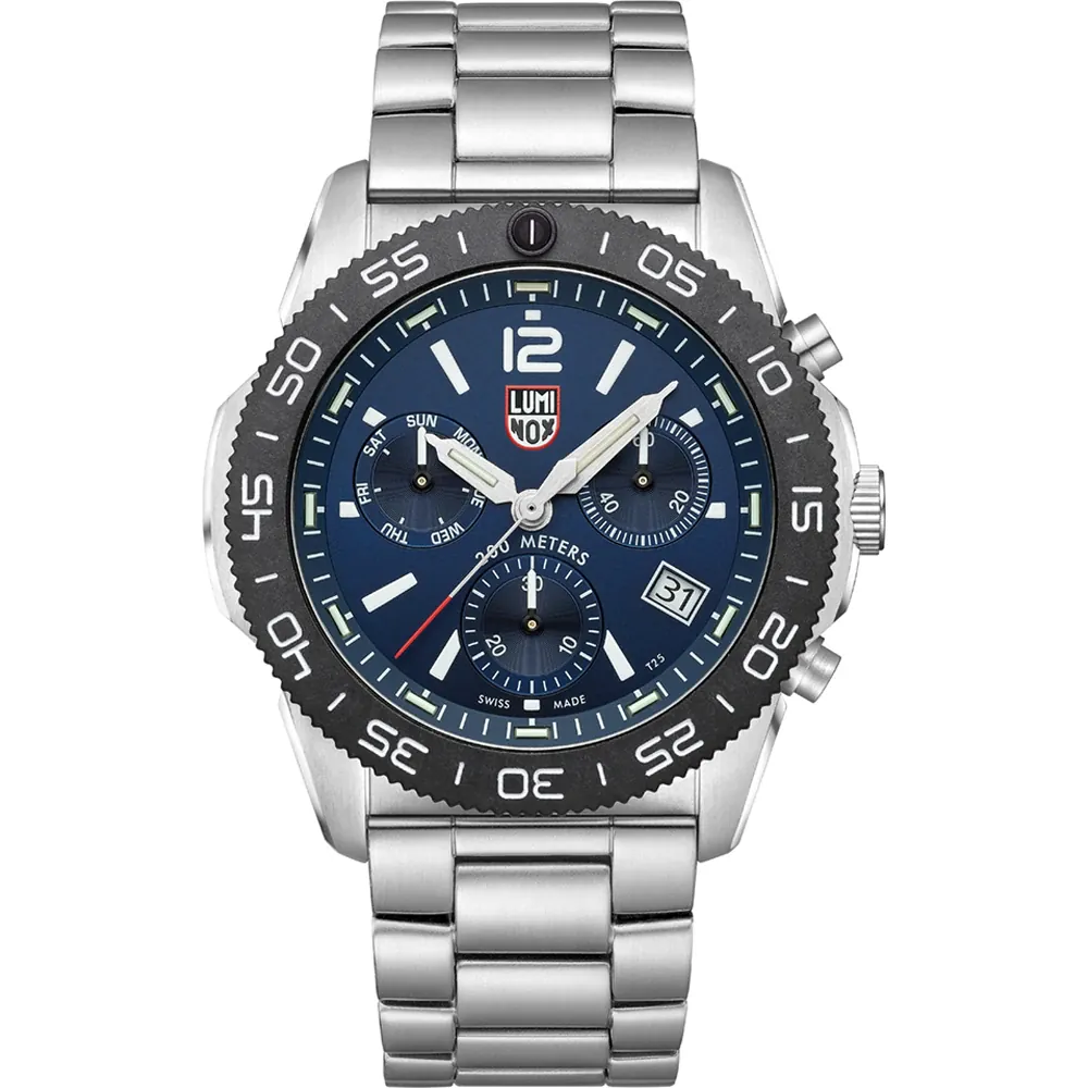 Luminox - Sea Collection. Pacific Diver. Blue/White. Quartz Chronograaf 200m WR Saffierglas - XS.3144