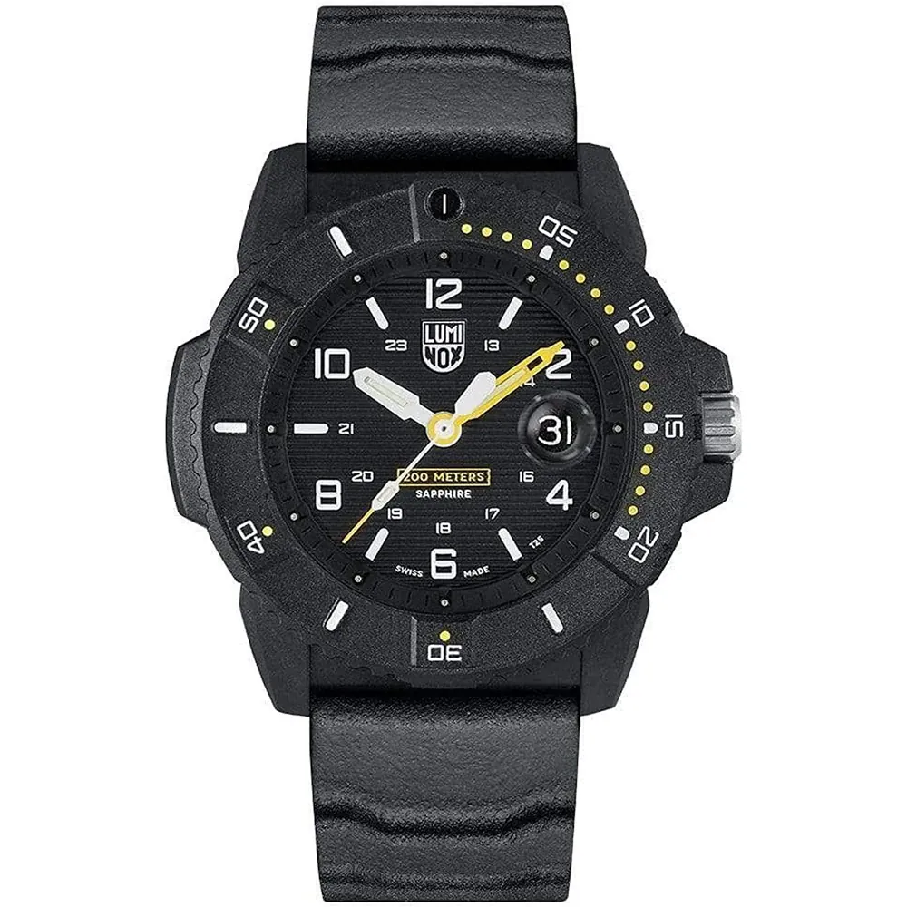 Luminox - Sea Collection. Navy Seal. Black/White. Quartz 200m WR Saffierglas - XS.3601