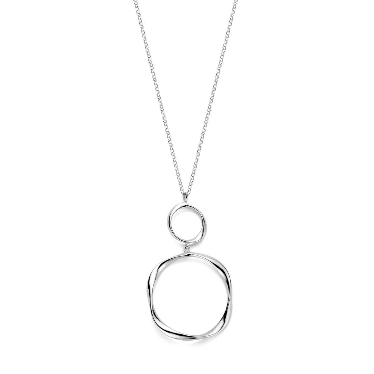 Gerhodineerd 925 zilveren collier met een draaglengte van 41cm met 4cm extensie. Uitgevoerd met karabijnsluiting.