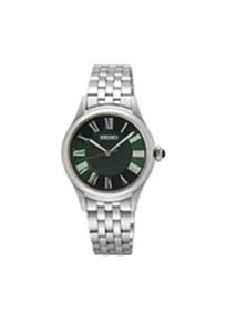 Seiko dameshorloge in edelstaal met een mooie groene wijzerplaat. Het horloge heeft een saffierglas