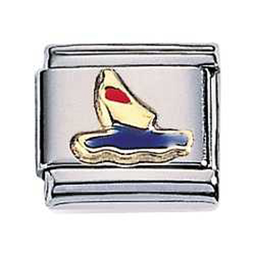 Zoppini schakel zeilboot

Metaal     : staal / 18 karaat goud
Kleur       : geel goud
Maten     : 9 mm
Materiaal : Staal, emaille , Goud
Modelnr  : 302.086