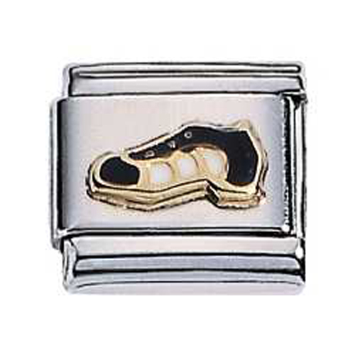 Zoppini schakel voetbalschoen

Metaal     : staal / 18 karaat goud
Kleur       : geel goud
Maten     : 9 mm
Materiaal : Staal, emaille , Goud
Modelnr  : 302.082

