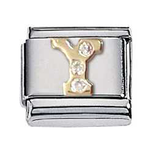 Zoppini goud zirkonia letter Y.

Metaal     : staal / 18 karaat goud
Kleur       : geel goud
Maten     : 9 mm
Materiaal : Staal , Zirkonia ,Goud