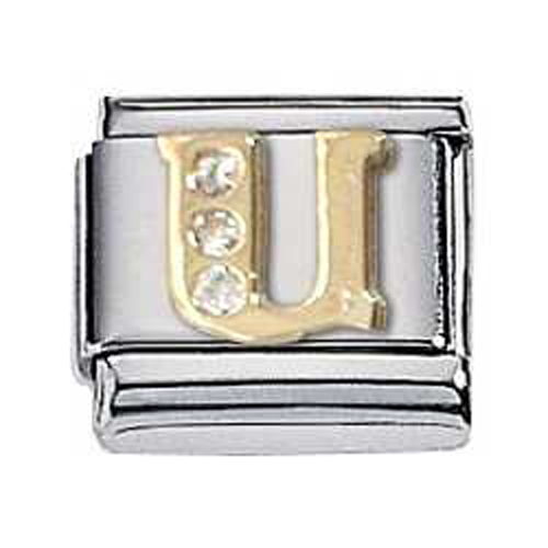 Zoppini goud zirkonia letter U.

Metaal     : staal / 18 karaat goud
Kleur       : geel goud
Maten     : 9 mm
Materiaal : Staal , Zirkonia ,Goud

