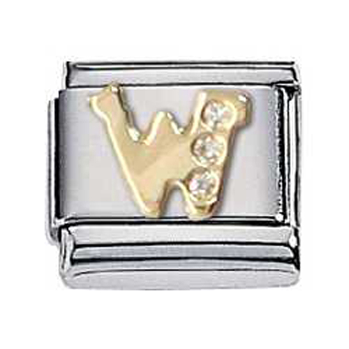 Zoppini goud zirkonia letter W.

Metaal     : staal / 18 karaat goud
Kleur       : geel goud
Maten     : 9 mm
Materiaal : Staal , Zirkonia ,Goud
