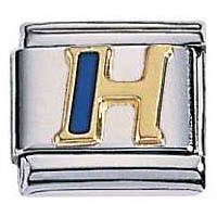 Zoppini letter H blauw emaille

Metaal     : Staal, 18 karaat goud
Maten     : 9mm
Materiaal : staal met 18 karaat gouden letter met blauw emaille inleg.