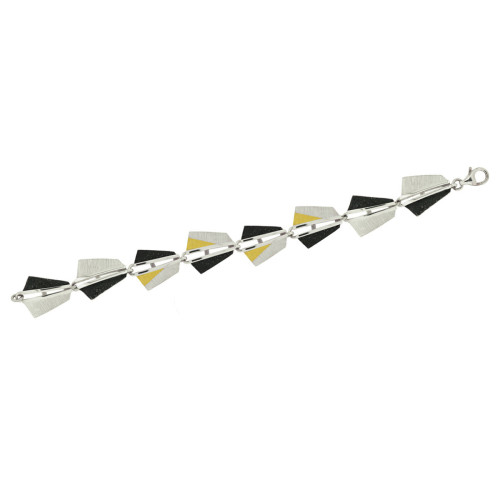 zilveren armband met goud