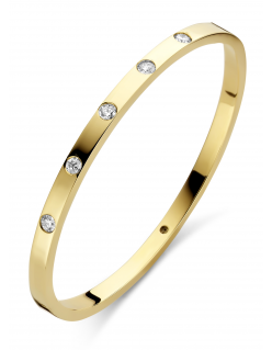 Bangle diamant 4mm-vierkant-61mm-volgezet-geel