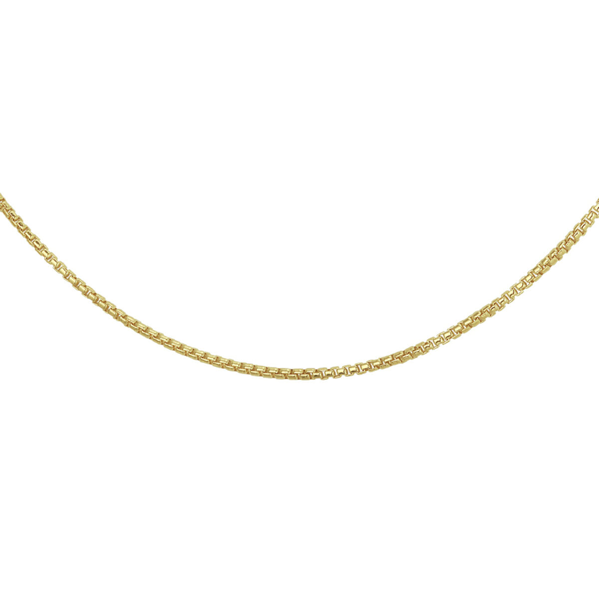 14k geelgouden ronde venetiaanse schakelketting 1.4 mm dik en 50 cm lengte